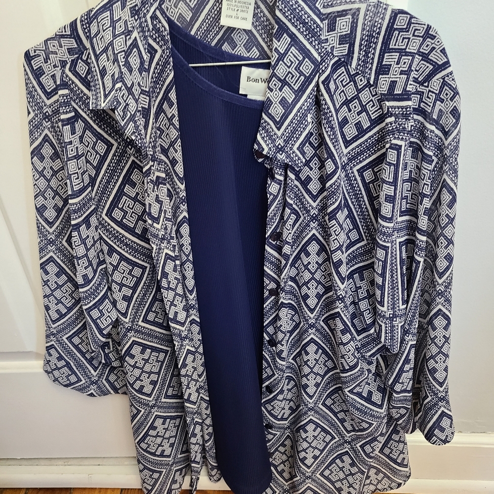 Bonworth 2 piece navy top large